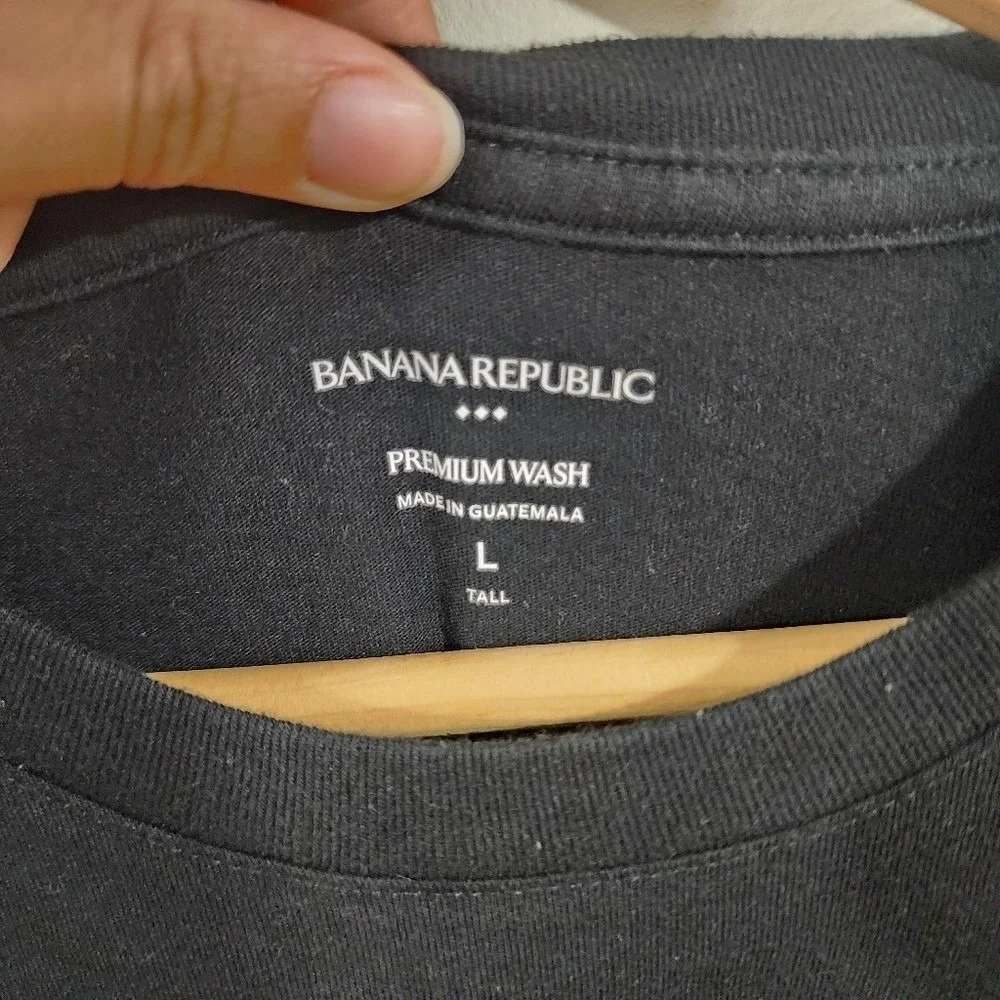Post‎ Malone Graphic T-Shirt Black Banana Republic Mens L Tall Hip Hop Rap Tee